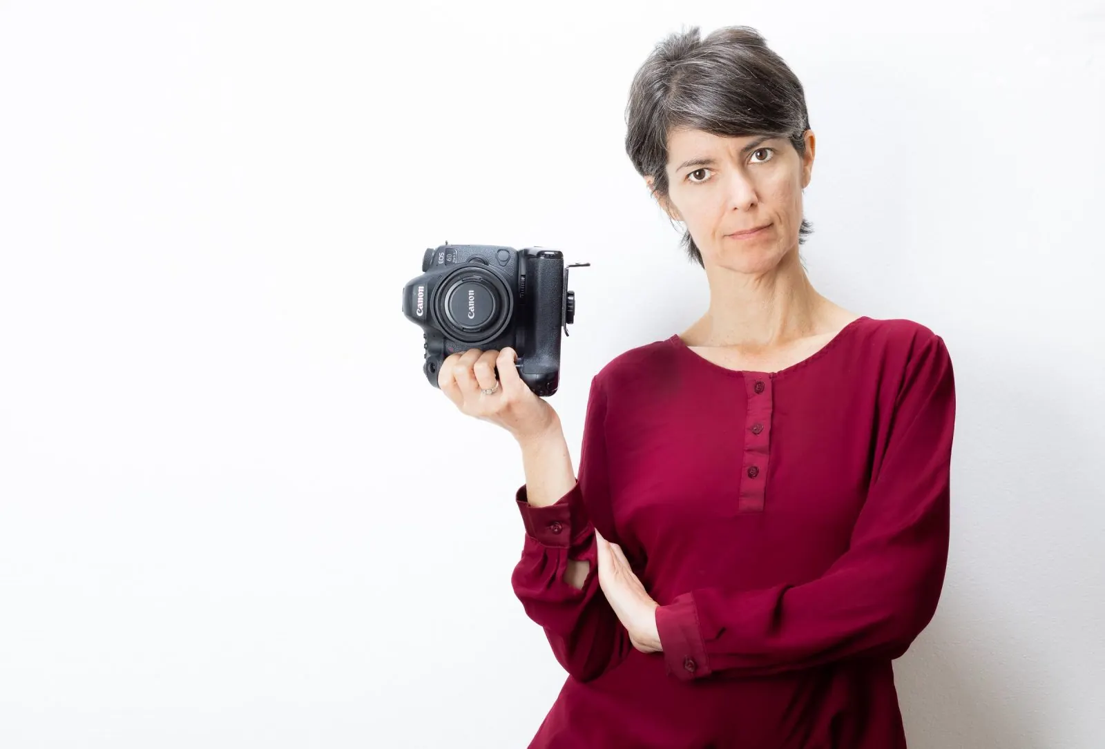 Ilia Da Lozzo con la sua macchina fotografica